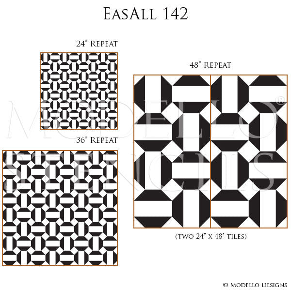 Professional Painting with Boho Chic Allover Wall Stencils for Decorating - Modello Designs