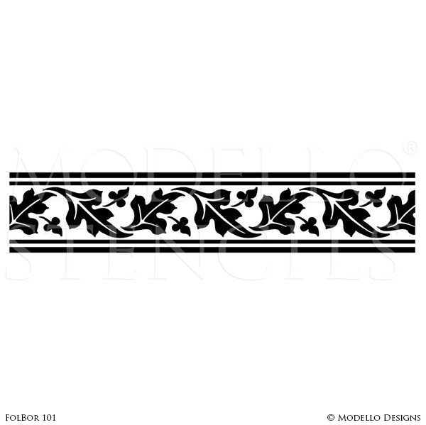 Border Decals for Painting and Stenciling Custom Wall and Ceiling Designs - Modello Stencils