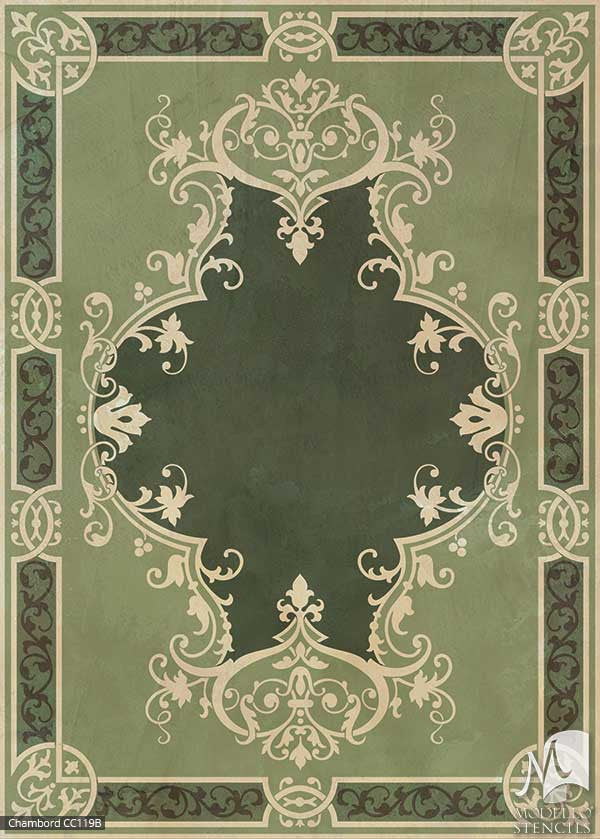 Decorative Concrete Stencils and Floor Carpet Rug Designs - Modello Custom Stencils