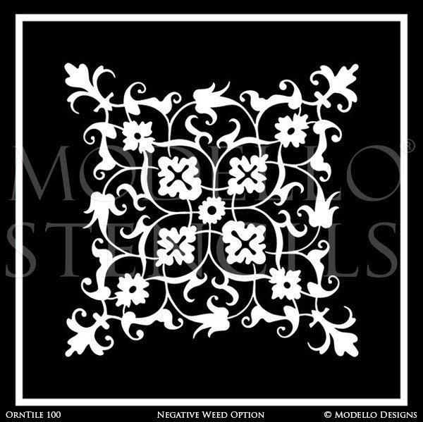 Tile Stencil Art for Decorative Painting Projects - Modello Custom Stencils