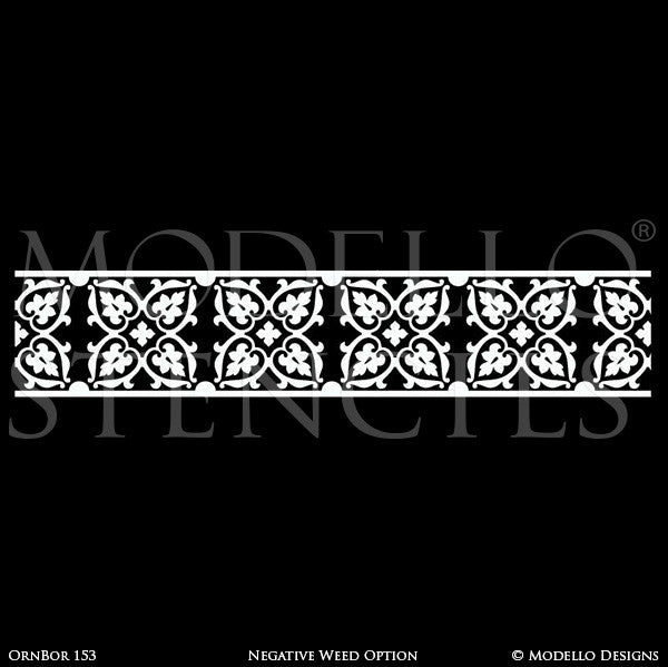 Border Stencils for Painting Ceiling or Wall with Classic Traditional Designs - Modello Custom Stencils
