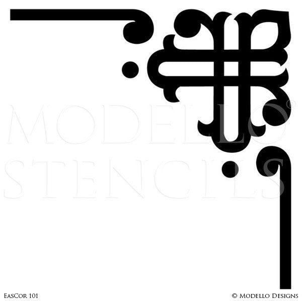 Custom Corner Stencils - Ceiling Corner Patterns - Wall Corners Design –  Modello® Designs