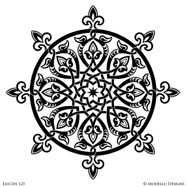 Ceiling Medallion Stencils - Custom Ceiling Design - Paint Stencils ...