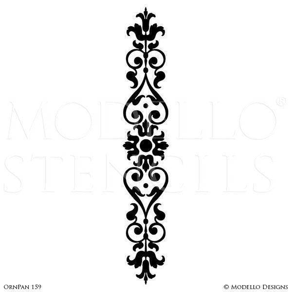 Tall Wall Panels Borders for Decorative Painting - Modello Custom Wall Art Stencils