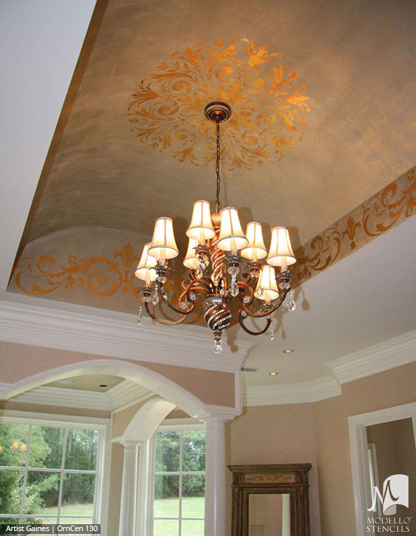 Old World and European Design and Decor - Large Adhesvie Stencils - Modello Custom Stencils