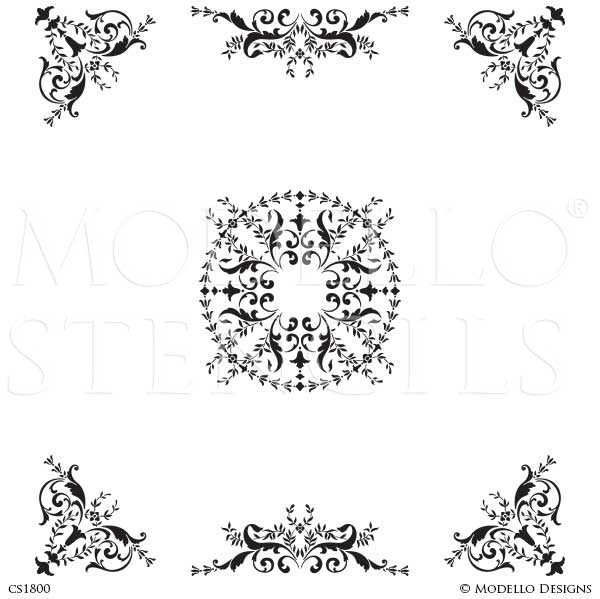 Decorative Ceiling Stencils - Custom Ceiling Designs - Paint Stencils ...