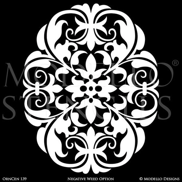 OrnCen139 Custom Medallion Stencil