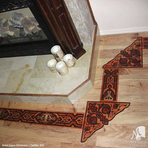 Floor Stencils and Ceiling Stencils with Border Designs - Modello Custom Stencils