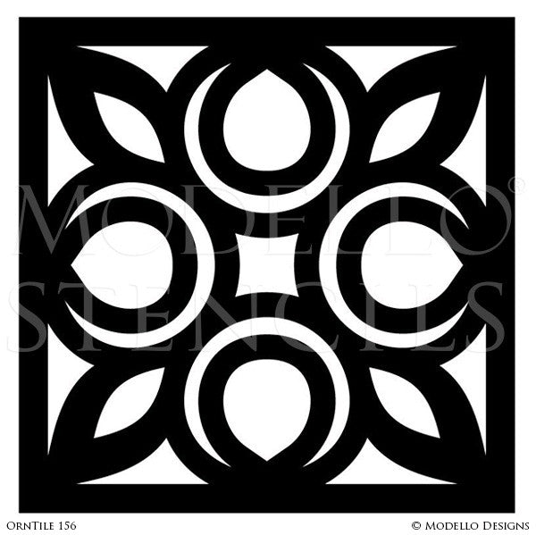 Tile Stencil Art for Decorative Painting Projects - Modello Custom Stencils