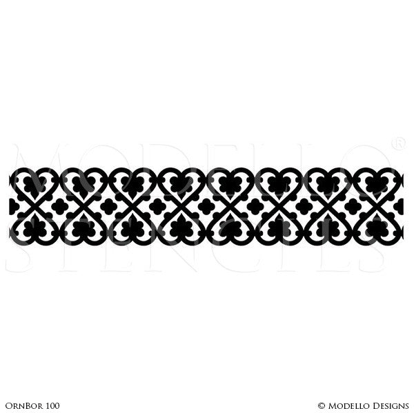 Ornamental Border Designs for Custom Decorating - Modello Custom Border Stencils