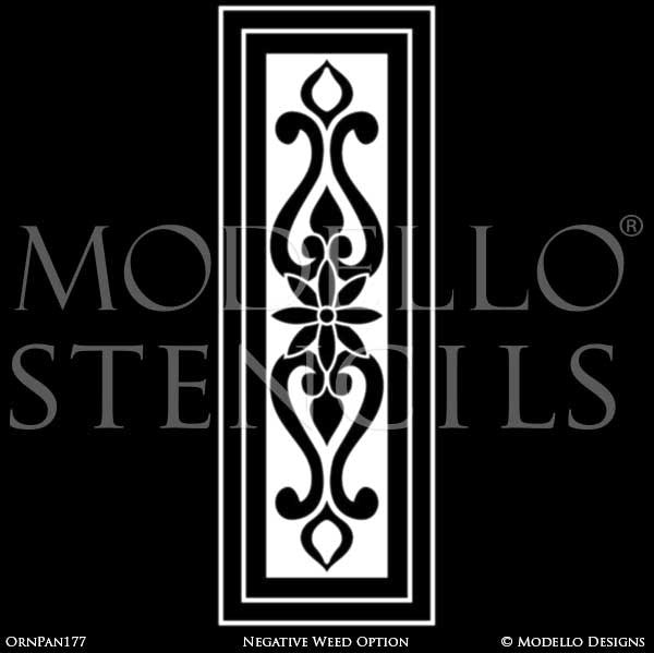 Adhesive Wall Panel Stencils with Decorative Designs for Painting - Modello Custom Stencils
