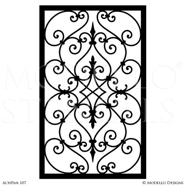 Decorative Wall Panels Stenciling Custom Designs on Walls and Painted Furniture - Modello Wall Stencils