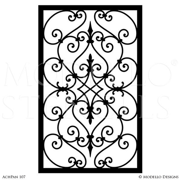 Decorative Wall Panels Stenciling Custom Designs on Walls and Painted Furniture - Modello Wall Stencils