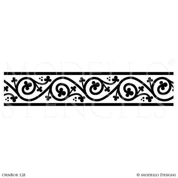 Painting Ceiling Designs with Custom Classic Border Stencils