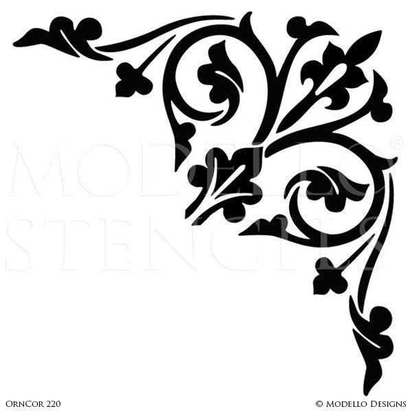 Custom Corner Stencils - Ceiling Corner Patterns - Wall Corners Design –  Modello® Designs