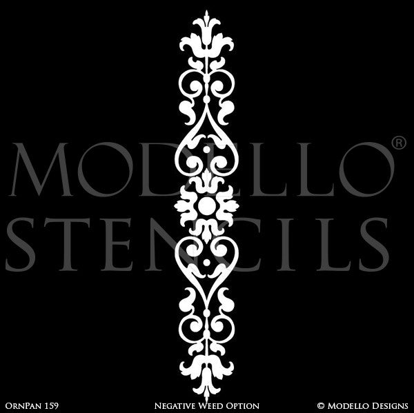Tall Wall Panels Borders for Decorative Painting - Modello Custom Wall Art Stencils