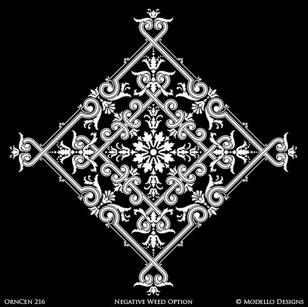 Tile Stencils with Detailed and Elegant Designs to Decorate Custom Decor - Modello Custom Stencils