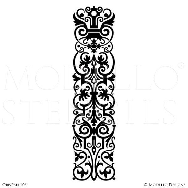 European and Old World Home Decor - Custom Panel Stencils for Painting Wood Floors and Walls