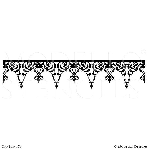 Custom Border Stencils for Painting Ceiling Designs & Wall Borders
