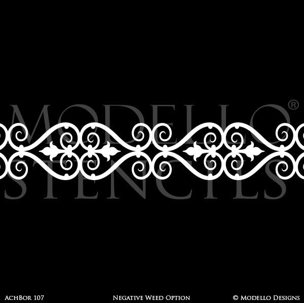 Custom Border Stencils for Painting Ceiling Designs & Wall Borders