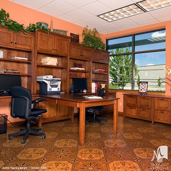 Custom Decorative Concrete Tile Stencils for Colorful Floors - Modello Designs