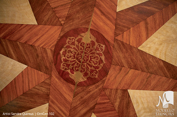 OrnCen102 Custom Medallion Stencil