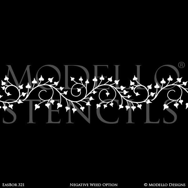 Peel and Stick Adhesive Border Stencils for Painting - Modello Custom Stencils