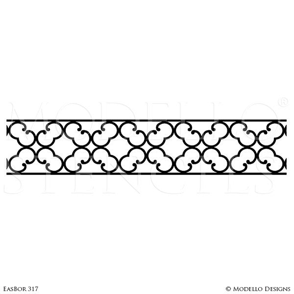 Custom Cut Stencils for Painting Ceilings with Large Patterns - Modello Custom Self Adhesive Stenciling