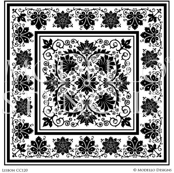 Floor Paint Stencils - Ceiling Design Stencils - Custom Vinyl Stencils – Modello® Designs floor-paint-stencils-ceiling-design-stencils-custom-vinyl-stencils-modello-designs