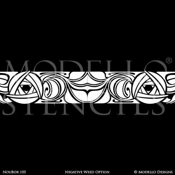 Vintage Retro Border Stencils for Painting Walls - Modello Designs