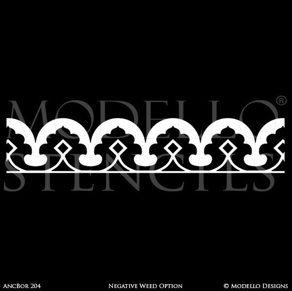 Border Stencils for Painting Ceiling or Wall with Classic Traditional Designs - Modello Custom Stencils