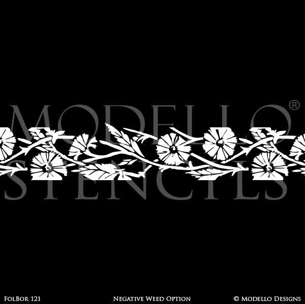 Decorative Border Stencils for Stenciling Ceiling or Wall Designs - Modello Custom Stencils for Traditional Decor