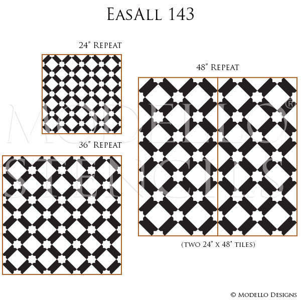 Professional Painting with Boho Chic Allover Wall Stencils for Decorating - Modello Designs