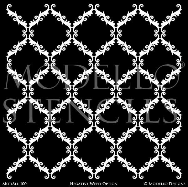 Decorative Painting with Large Allover Wall Stencils - Modello Designs Custom Stencils