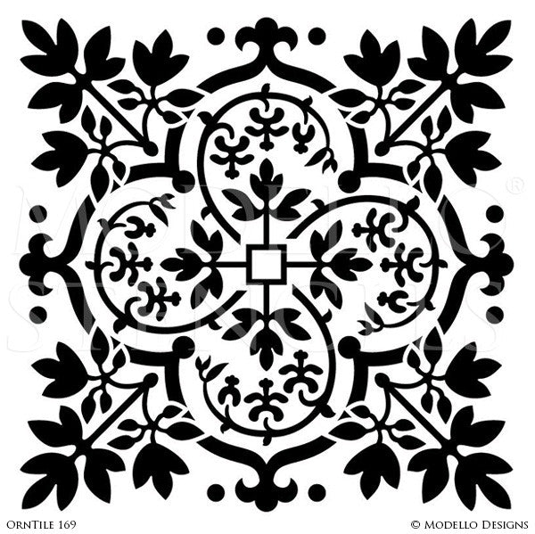 Old World and European Design and Decor - Large Tile Stencils - Modello Custom Stencils