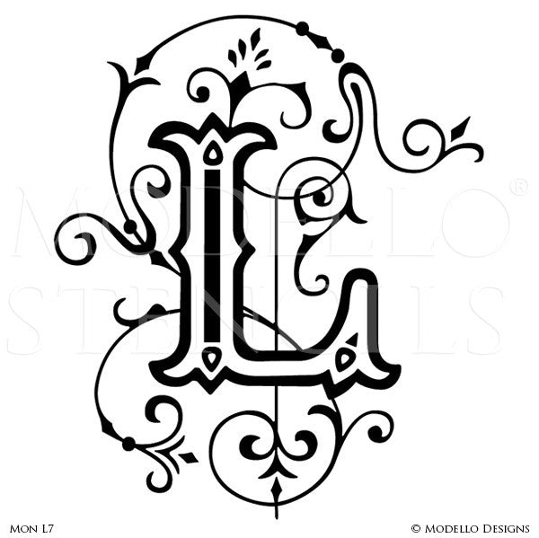 Letter L Custom Wall Art Designs for Classic Decor - Modello Custom Stencils