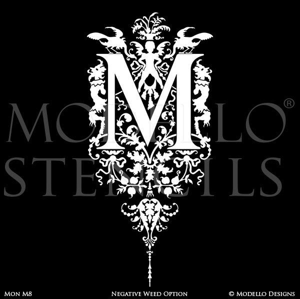 Letter M Professional Decorating and Painting Monogram Designs - Modello Custom Stencils
