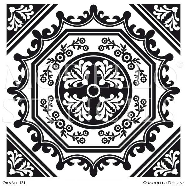 Decorating Floors and Walls with Global Chic Style and Medallion Stencils - Modello Custom Stencils