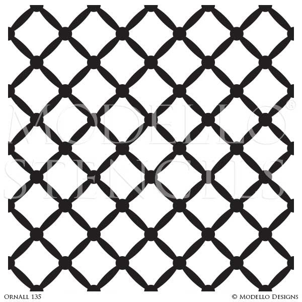 Diamond Pattern Modern Wall Stencils for Decorative Painting - Modello Designs