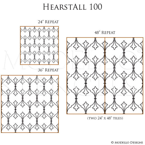Large Wall Stencils with Custom Vintage Designs - Modello Stencils