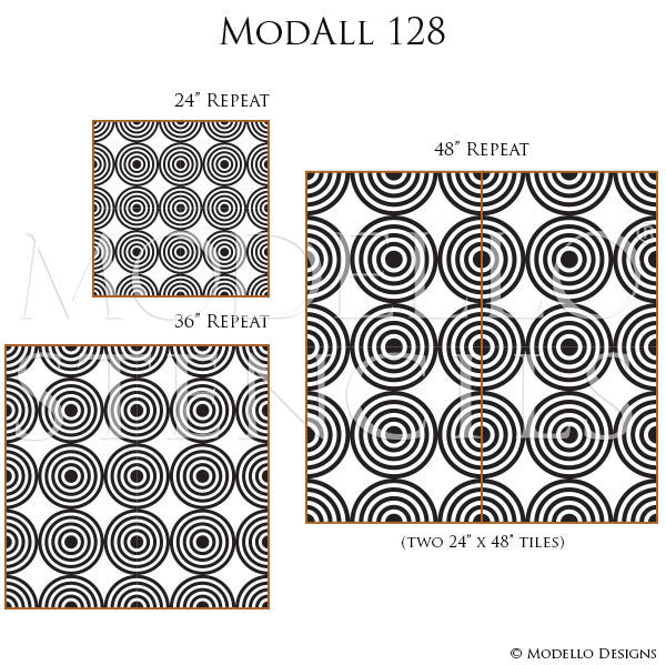 Decorative Stencils for Painting Walls with Designer Wallpaper Look - Modello Custom Stencils