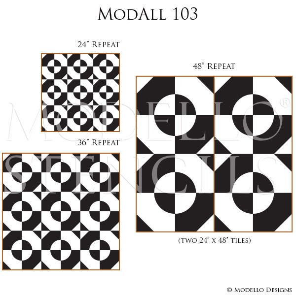 Large Wall Stencils with Custom Vintage Designs - Modello Stencils