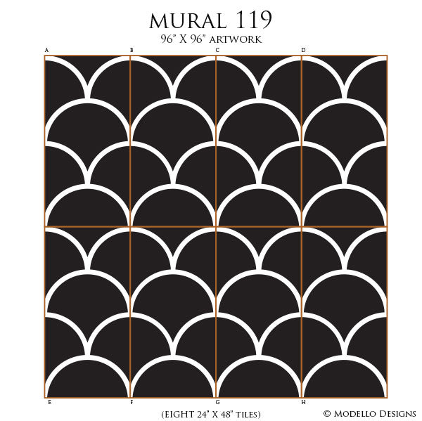 Large Wall Mural Stencils for Painting DIY Wall Art Feature Wall ...