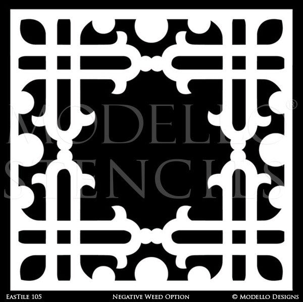 Stenciling Global Chic Tile Designs for Custom Home Decor - Modello Custom Stencils
