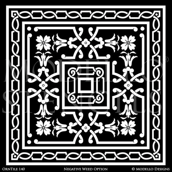 Painting Decorative Concrete Ideas with Custom Stencil Designs - Modello Vinyl Stencils