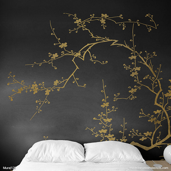 WALL STICKER FLOWER DECAL CHERRY BLOSSOM BIRDS VINYL MURAL ART