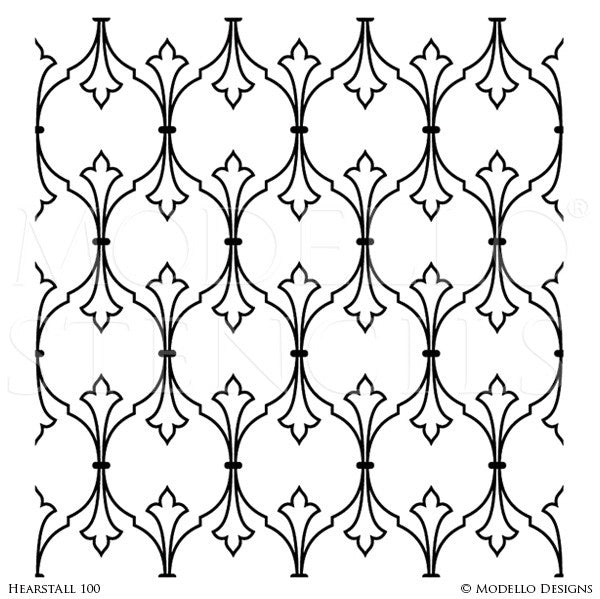 Retro Vintage Classic Wall Stencils for Decorative Painting - Modello Designs