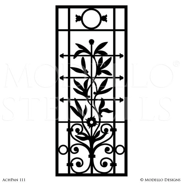 Paint Peel and Stick Stencils - Modello Wall & Furniture Panel Stencils for Professional Painters