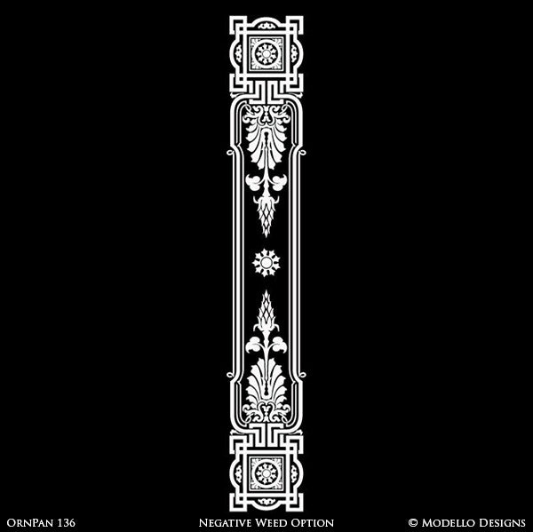 Art Deco Art Nouveau Retro Vintage Design Geometric Pattern - Large Grand Ceiling Panel Stencils - Modello Custom Stenciling