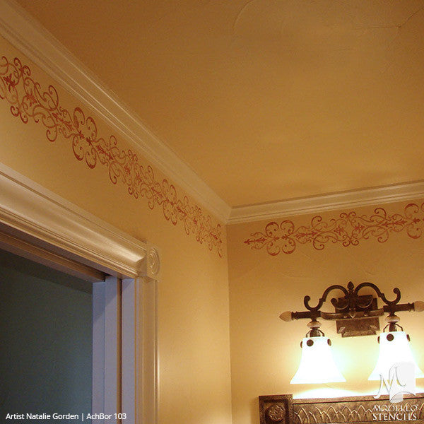 Border Decals for Painting and Stenciling Custom Wall and Ceiling Designs - Modello Stencils